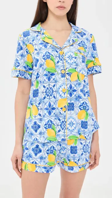 BedHead PJs Short Sleeve Shorts Pajama et Azure ummer | Thumbnail 2 BedHead PJs Short Sleeve Shorts Pajama et Azure ummer | Thumbnail 2