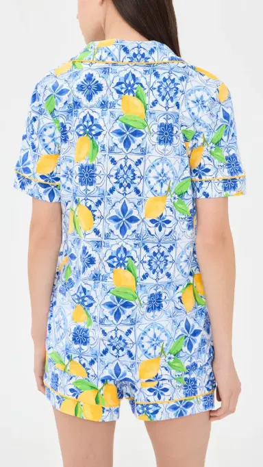BedHead PJs Short Sleeve Shorts Pajama et Azure ummer | Thumbnail 3 BedHead PJs Short Sleeve Shorts Pajama et Azure ummer | Thumbnail 3