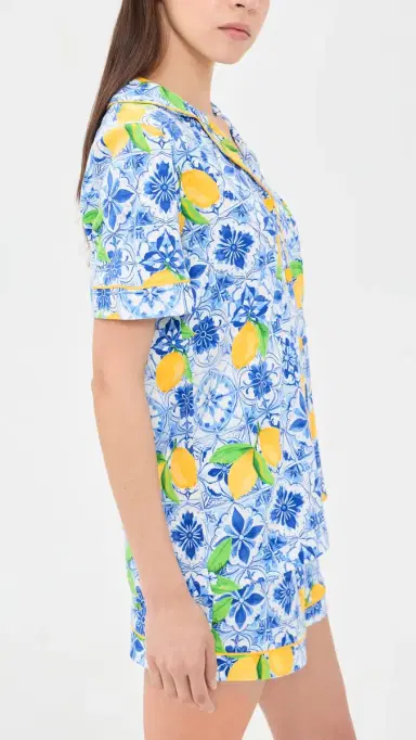 BedHead PJs Short Sleeve Shorts Pajama et Azure ummer | Thumbnail 4 BedHead PJs Short Sleeve Shorts Pajama et Azure ummer | Thumbnail 4