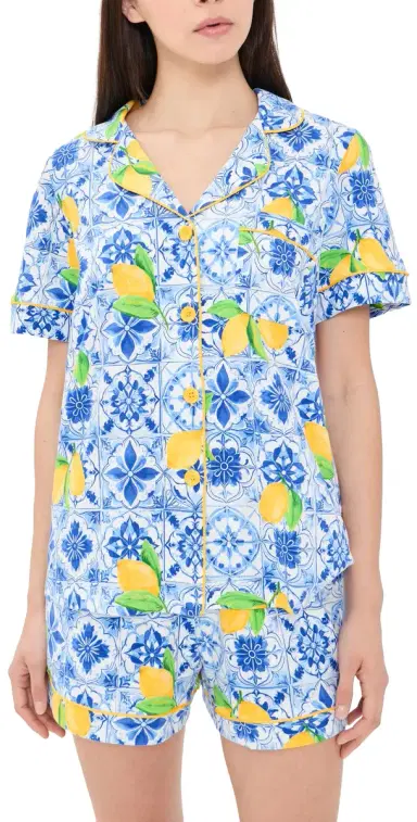 BedHead PJs Short Sleeve Shorts Pajama et Azure ummer | Thumbnail 1 BedHead PJs Short Sleeve Shorts Pajama et Azure ummer | Thumbnail 1