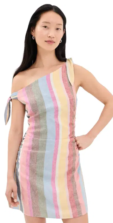 WAYF Bahia Mini Dress ummer tripe | Thumbnail 1 WAYF Bahia Mini Dress ummer tripe | Thumbnail 1