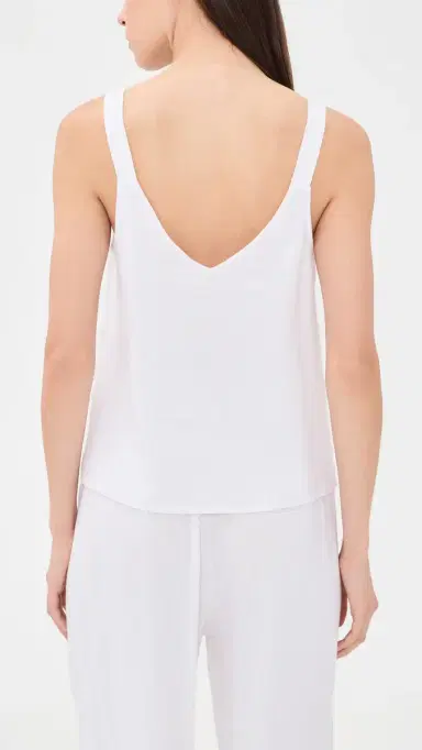 Eberjey inen Blend V Neck Cami White | Thumbnail 3 Eberjey inen Blend V Neck Cami White | Thumbnail 3