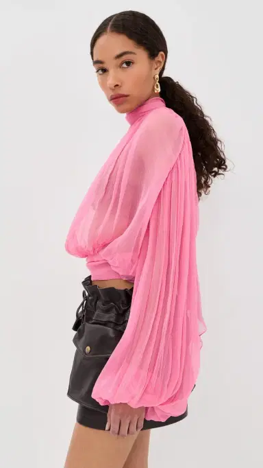 LaQuan Smith Long Sleeve Top with Scarf Detail | Thumbnail 4 LaQuan Smith Long Sleeve Top with Scarf Detail | Thumbnail 4