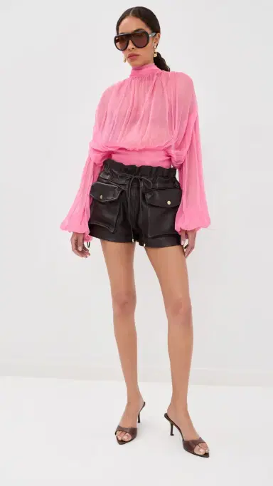 LaQuan Smith Long Sleeve Top with Scarf Detail | Thumbnail 5 LaQuan Smith Long Sleeve Top with Scarf Detail | Thumbnail 5