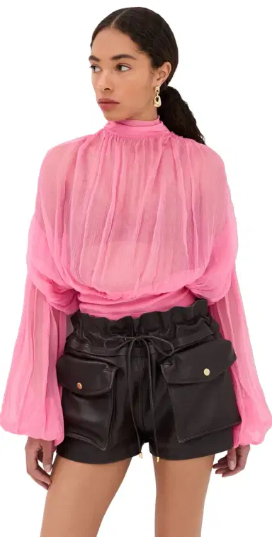 LaQuan Smith Long Sleeve Top with Scarf Detail | Thumbnail 1 LaQuan Smith Long Sleeve Top with Scarf Detail | Thumbnail 1