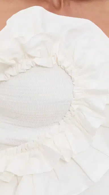 FARM Rio Smocked Strapless Top White | Thumbnail 6 FARM Rio Smocked Strapless Top White | Thumbnail 6