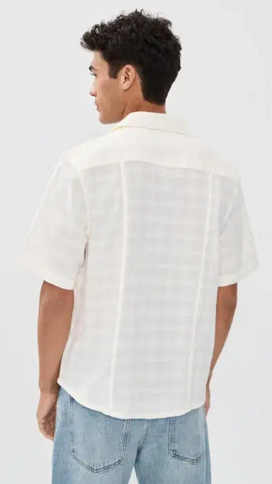 Corridor Washed Dobby Camp Shirt White | Thumbnail 3 Corridor Washed Dobby Camp Shirt White | Thumbnail 3