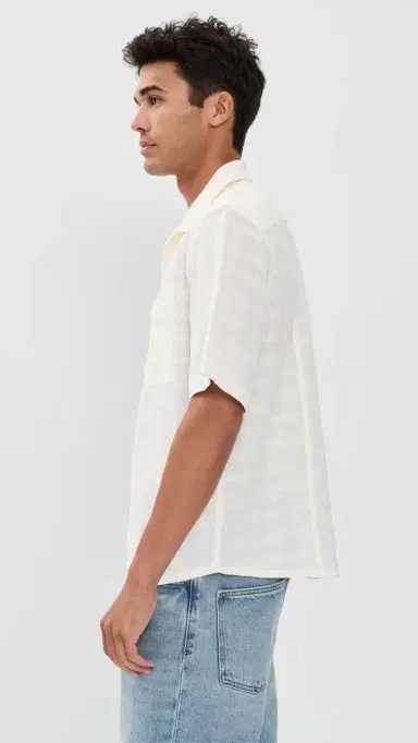 Corridor Washed Dobby Camp Shirt White | Thumbnail 4 Corridor Washed Dobby Camp Shirt White | Thumbnail 4