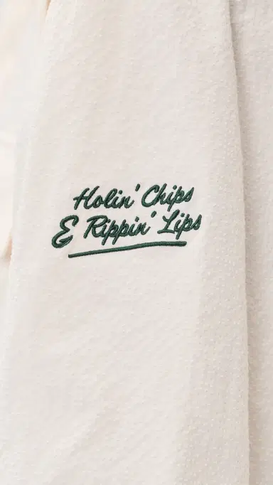Malbon Bass Club Seersucker Windshirt Ivory M | Thumbnail 6 Malbon Bass Club Seersucker Windshirt Ivory M | Thumbnail 6