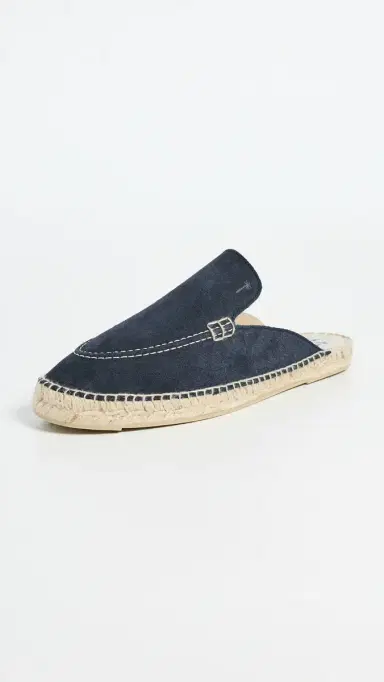 MANEBI Suede Traveler Mule Espadrilles Patriot Blue | Thumbnail 2 MANEBI Suede Traveler Mule Espadrilles Patriot Blue | Thumbnail 2