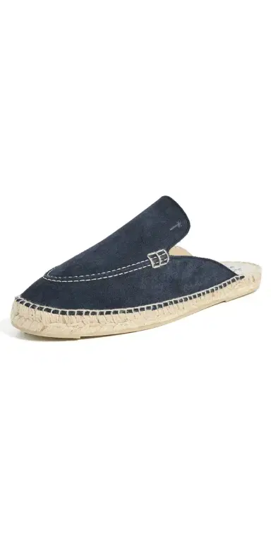 MANEBI Suede Traveler Mule Espadrilles Patriot Blue | Thumbnail 1 MANEBI Suede Traveler Mule Espadrilles Patriot Blue | Thumbnail 1