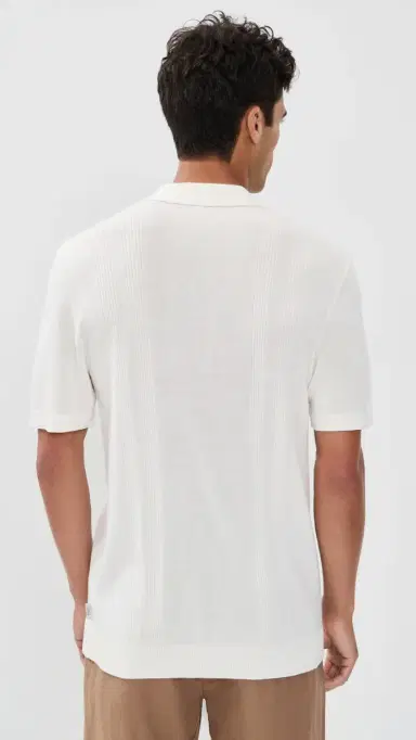 Onia Silk Blend Ribbed Knit Polo | Thumbnail 3 Onia Silk Blend Ribbed Knit Polo | Thumbnail 3
