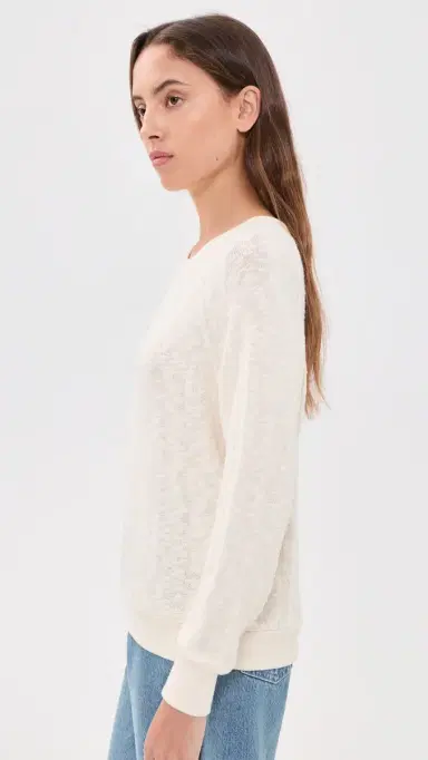 perfectwhitetee Mesh Sweater Raglan weatshirt Natural | Thumbnail 4 perfectwhitetee Mesh Sweater Raglan weatshirt Natural | Thumbnail 4