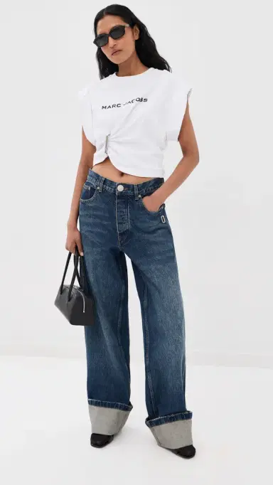 Marc Jacobs Wide Leg Jeans Medium Wash Indigo | Thumbnail 2 Marc Jacobs Wide Leg Jeans Medium Wash Indigo | Thumbnail 2