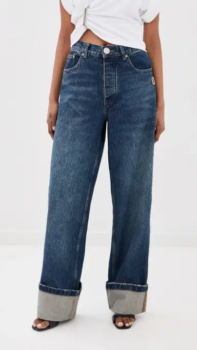 Marc Jacobs Wide Leg Jeans Medium Wash Indigo | Thumbnail 3 Marc Jacobs Wide Leg Jeans Medium Wash Indigo | Thumbnail 3