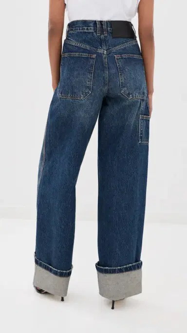 Marc Jacobs Wide Leg Jeans Medium Wash Indigo | Thumbnail 4 Marc Jacobs Wide Leg Jeans Medium Wash Indigo | Thumbnail 4