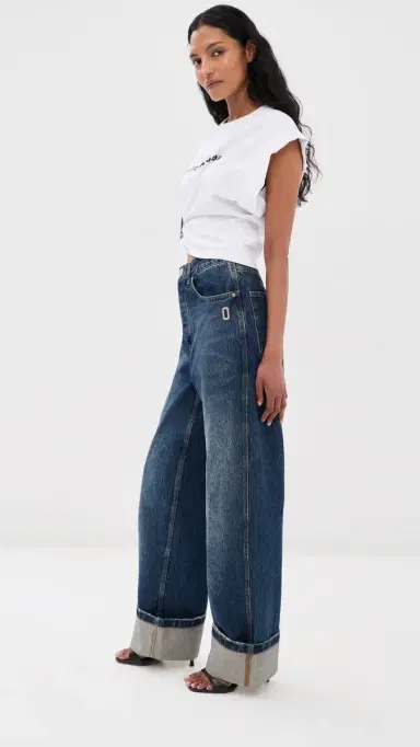 Marc Jacobs Wide Leg Jeans Medium Wash Indigo | Thumbnail 5 Marc Jacobs Wide Leg Jeans Medium Wash Indigo | Thumbnail 5