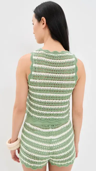 ALICE + OLIVIA Amity Pointelle Tank age/oft White | Thumbnail 3 ALICE + OLIVIA Amity Pointelle Tank age/oft White | Thumbnail 3