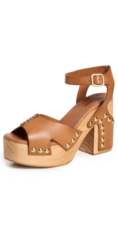 Free People Cecily Clog Platform Sandals Tan 6 | Thumbnail 1 Free People Cecily Clog Platform Sandals Tan 6 | Thumbnail 1