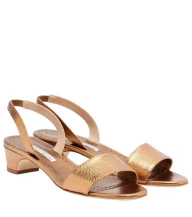 Manolo Blahnik Patopia leather slingback sandals | Thumbnail 1 Manolo Blahnik Patopia leather slingback sandals | Thumbnail 1