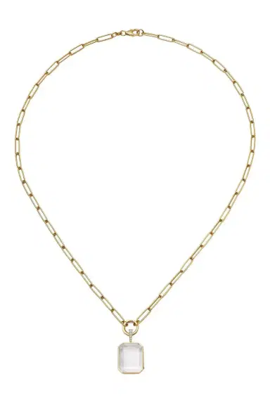 LOQUET Diamond Baguette Paperclip Necklace | Thumbnail 1 LOQUET Diamond Baguette Paperclip Necklace | Thumbnail 1