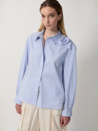 Aknvas The Flor shirt in sky blue pinstripe | Thumbnail 2 Aknvas The Flor shirt in sky blue pinstripe | Thumbnail 2
