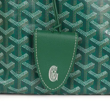 goyard Goyard Goyardine Green Saint Louis GM Tote Bag Palladium Hardware | Thumbnail 6 goyard Goyard Goyardine Green Saint Louis GM Tote Bag Palladium Hardware | Thumbnail 6