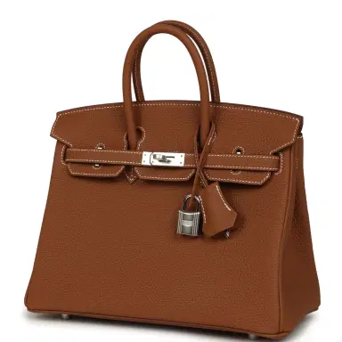 HERMÈS Hermes Birkin 25 Gold Togo Palladium Hardware | Thumbnail 5 HERMÈS Hermes Birkin 25 Gold Togo Palladium Hardware | Thumbnail 5