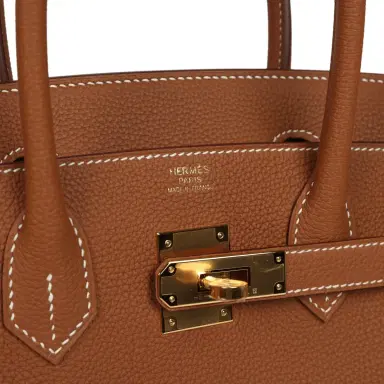 HERMÈS Hermes Birkin 30 Gold Togo Gold Hardware | Thumbnail 7 HERMÈS Hermes Birkin 30 Gold Togo Gold Hardware | Thumbnail 7