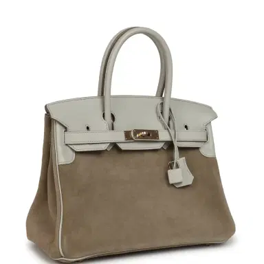 HERMÈS Hermes Birkin 30 Gris Caillou Grizzly and Gris Perle Evercolor Permabrass Hardware | Thumbnail 2 HERMÈS Hermes Birkin 30 Gris Caillou Grizzly and Gris Perle Evercolor Permabrass Hardware | Thumbnail 2