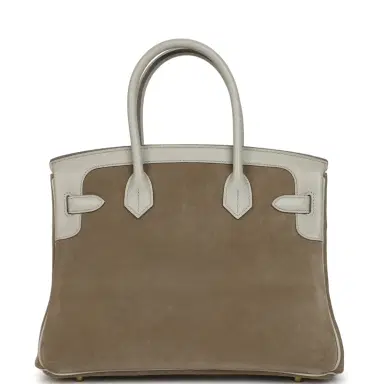 HERMÈS Hermes Birkin 30 Gris Caillou Grizzly and Gris Perle Evercolor Permabrass Hardware | Thumbnail 4 HERMÈS Hermes Birkin 30 Gris Caillou Grizzly and Gris Perle Evercolor Permabrass Hardware | Thumbnail 4