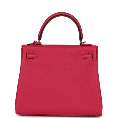 HERMÈS Hermes Kelly Retourne 25 Rose Mexico Togo Palladium Hardware | Thumbnail 4 HERMÈS Hermes Kelly Retourne 25 Rose Mexico Togo Palladium Hardware | Thumbnail 4