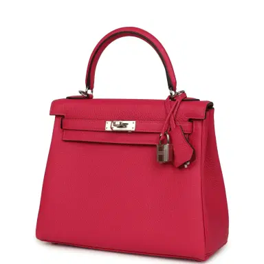 HERMÈS Hermes Kelly Retourne 25 Rose Mexico Togo Palladium Hardware | Thumbnail 5 HERMÈS Hermes Kelly Retourne 25 Rose Mexico Togo Palladium Hardware | Thumbnail 5