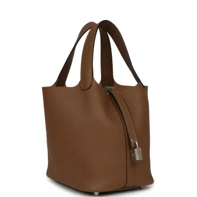 HERMÈS Hermes Picotin Lock 18 Alezan Clemence Palladium Hardware | Thumbnail 2 HERMÈS Hermes Picotin Lock 18 Alezan Clemence Palladium Hardware | Thumbnail 2