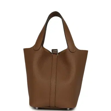 HERMÈS Hermes Picotin Lock 18 Alezan Clemence Palladium Hardware | Thumbnail 4 HERMÈS Hermes Picotin Lock 18 Alezan Clemence Palladium Hardware | Thumbnail 4