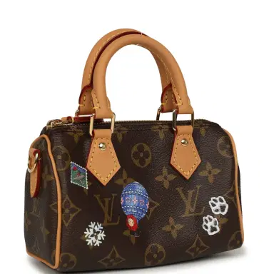 Louis Vuitton Louis Vuitton "Vivienne" Nano Speedy Bag Brown Monogram Snowy Pearl Gold Hardware | Thumbnail 2 Louis Vuitton Louis Vuitton "Vivienne" Nano Speedy Bag Brown Monogram Snowy Pearl Gold Hardware | Thumbnail 2