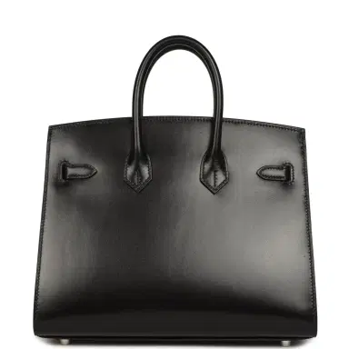 HERMÈS Pre-owned Hermes Birkin Sellier 25 Black Box Palladium Hardware | Thumbnail 4 HERMÈS Pre-owned Hermes Birkin Sellier 25 Black Box Palladium Hardware | Thumbnail 4