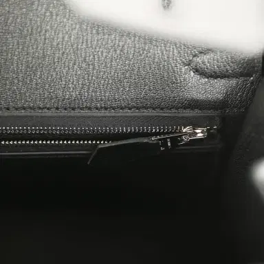 HERMÈS Pre-owned Hermes Birkin Sellier 25 Black Box Palladium Hardware | Thumbnail 9 HERMÈS Pre-owned Hermes Birkin Sellier 25 Black Box Palladium Hardware | Thumbnail 9