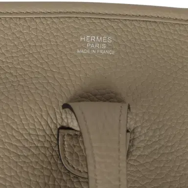 HERMÈS Pre-owned Hermes Evelyne III PM Beige Marfa Clemence Palladium Hardware | Thumbnail 7 HERMÈS Pre-owned Hermes Evelyne III PM Beige Marfa Clemence Palladium Hardware | Thumbnail 7