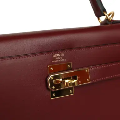 HERMÈS Pre-owned Hermes Kelly Sellier 28 Rouge H Sombrero Gold Hardware | Thumbnail 7 HERMÈS Pre-owned Hermes Kelly Sellier 28 Rouge H Sombrero Gold Hardware | Thumbnail 7