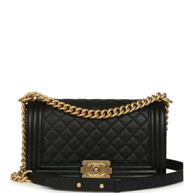 waiting for zero auth. Chanel Medium Boy Bag Black Shiny Caviar Antique Gold Hardware waiting for zero auth. Chanel Medium Boy Bag Black Shiny Caviar Antique Gold Hardware