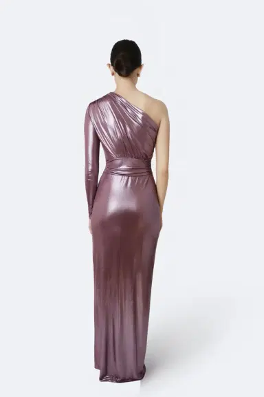 LAPOINTE Coated Jersey One Shoulder Draped Maxi Dress | Thumbnail 2 LAPOINTE Coated Jersey One Shoulder Draped Maxi Dress | Thumbnail 2
