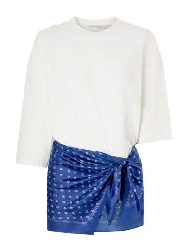 Christopher Esber Bandana Printed Cotton And Silk-blend T-shirt | Thumbnail 1 Christopher Esber Bandana Printed Cotton And Silk-blend T-shirt | Thumbnail 1