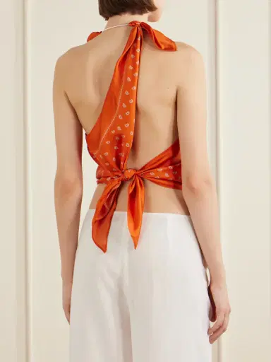 Christopher Esber One-shoulder Embellished Bandana-print Silk Top | Thumbnail 3 Christopher Esber One-shoulder Embellished Bandana-print Silk Top | Thumbnail 3