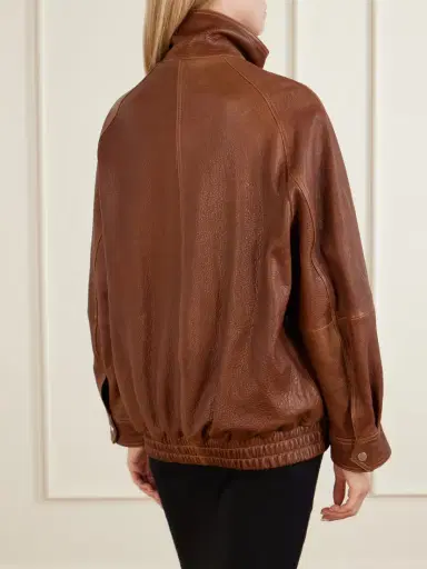 Nour Hammour Ariste Oversized Paneled Leather Jacket | Thumbnail 4 Nour Hammour Ariste Oversized Paneled Leather Jacket | Thumbnail 4