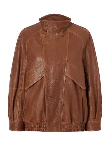 Nour Hammour Ariste Oversized Paneled Leather Jacket | Thumbnail 1 Nour Hammour Ariste Oversized Paneled Leather Jacket | Thumbnail 1