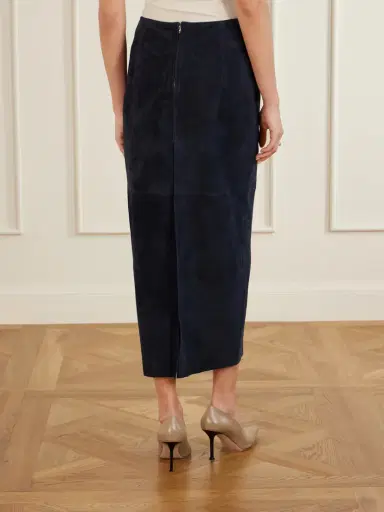 Nour Hammour Selly Suede Midi Skirt | Thumbnail 4 Nour Hammour Selly Suede Midi Skirt | Thumbnail 4