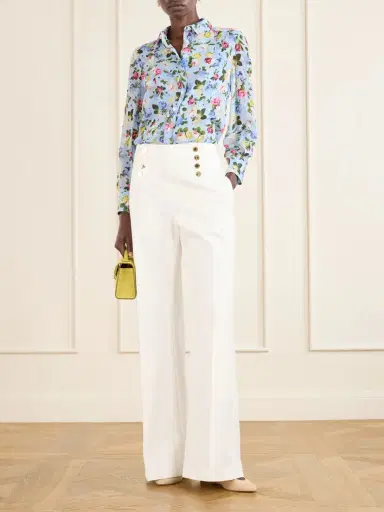 Carolina Herrera Alba Cotton-blend Wide-leg Pants | Thumbnail 2 Carolina Herrera Alba Cotton-blend Wide-leg Pants | Thumbnail 2
