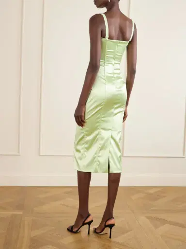 Dolce & Gabbana Satin Bustier Midi Dress | Thumbnail 3 Dolce & Gabbana Satin Bustier Midi Dress | Thumbnail 3