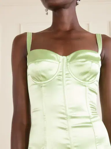 Dolce & Gabbana Satin Bustier Midi Dress | Thumbnail 4 Dolce & Gabbana Satin Bustier Midi Dress | Thumbnail 4